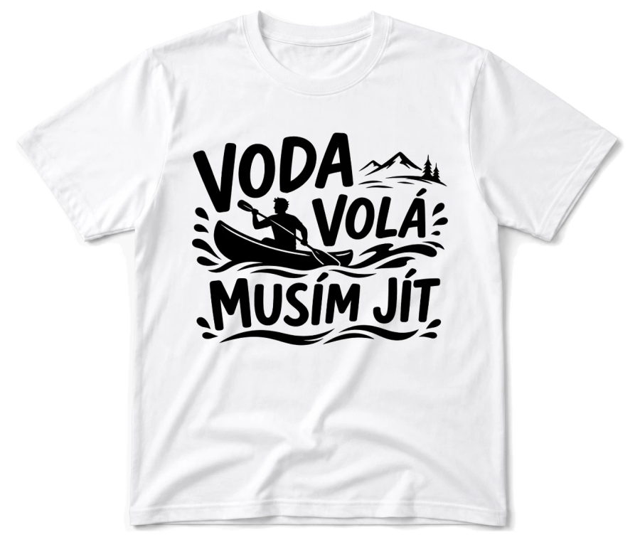 Vodácké tričko - Voda volá (kajak)
