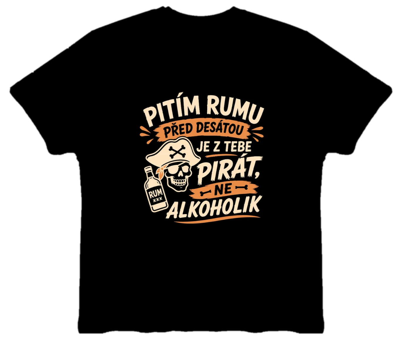 Vodácké tričko Pitím rumu blue & white