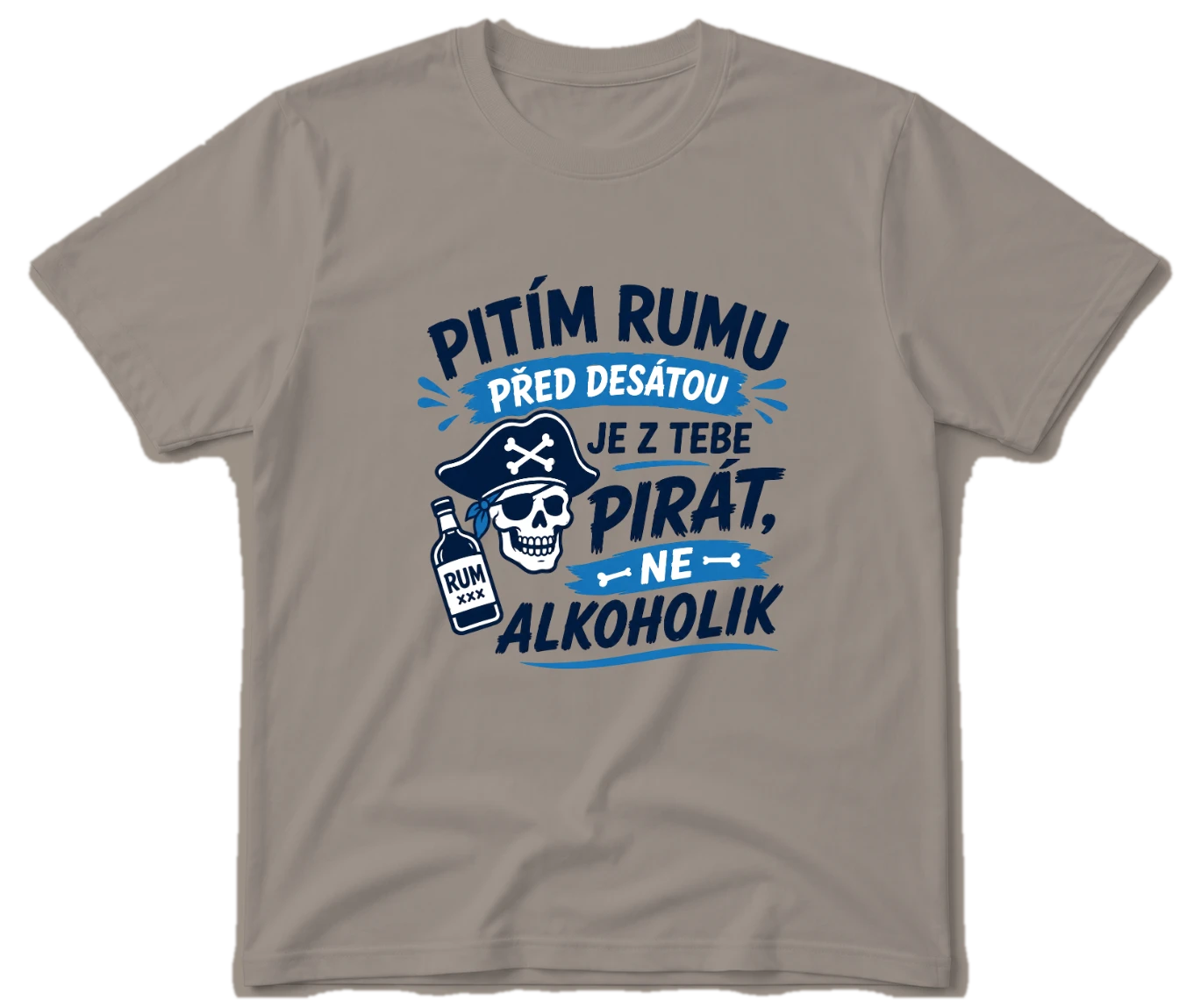Vodácké tričko Pitím rumu blue & white