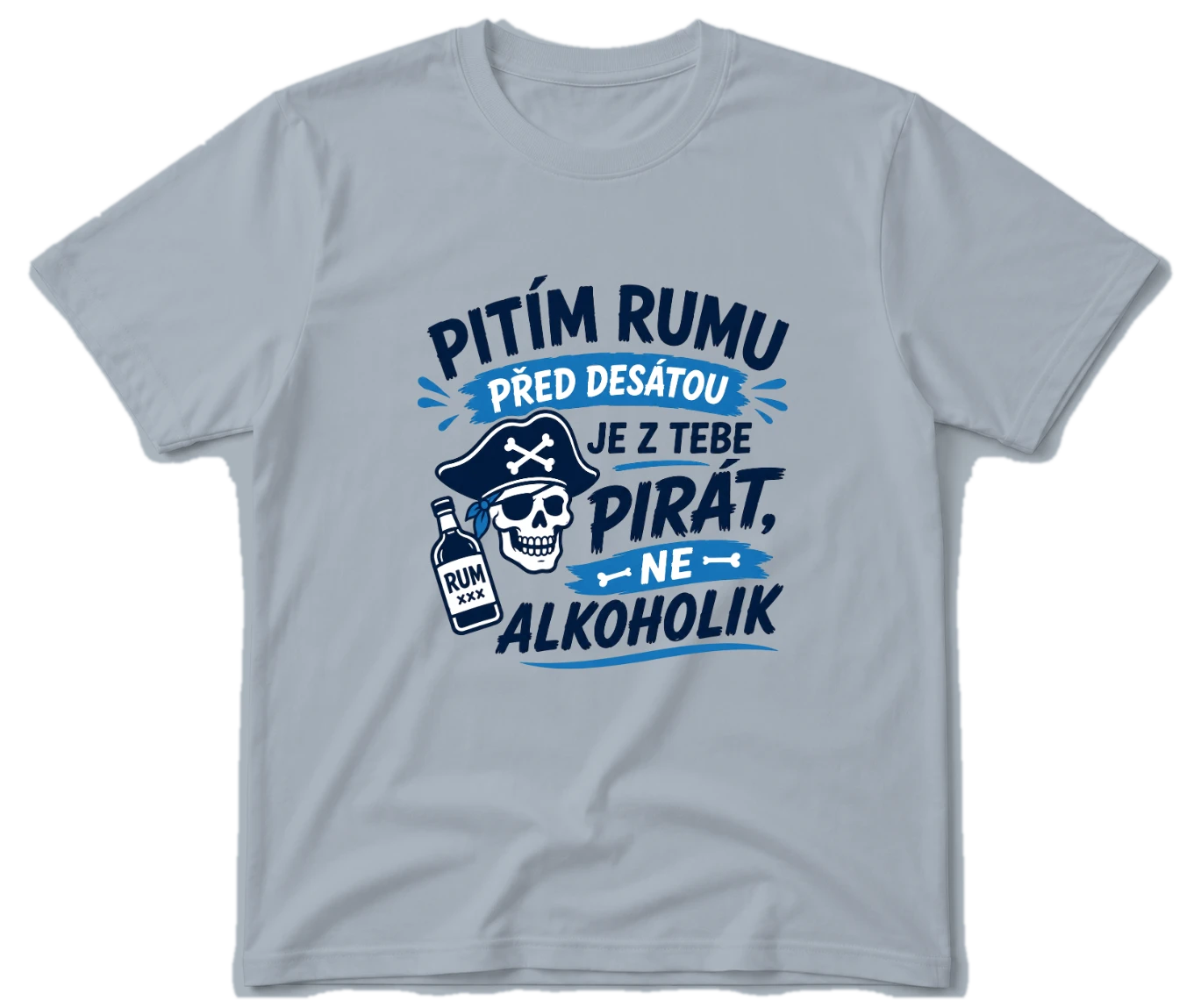 Vodácké tričko Pitím rumu blue & white