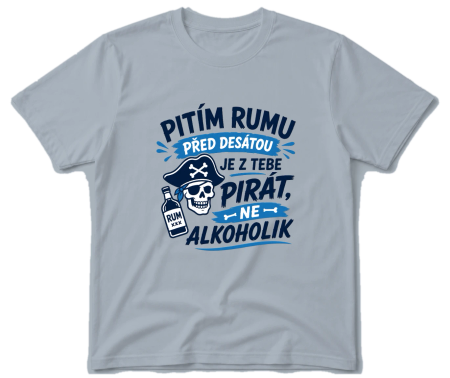 Vodácké tričko Pitím rumu blue & white