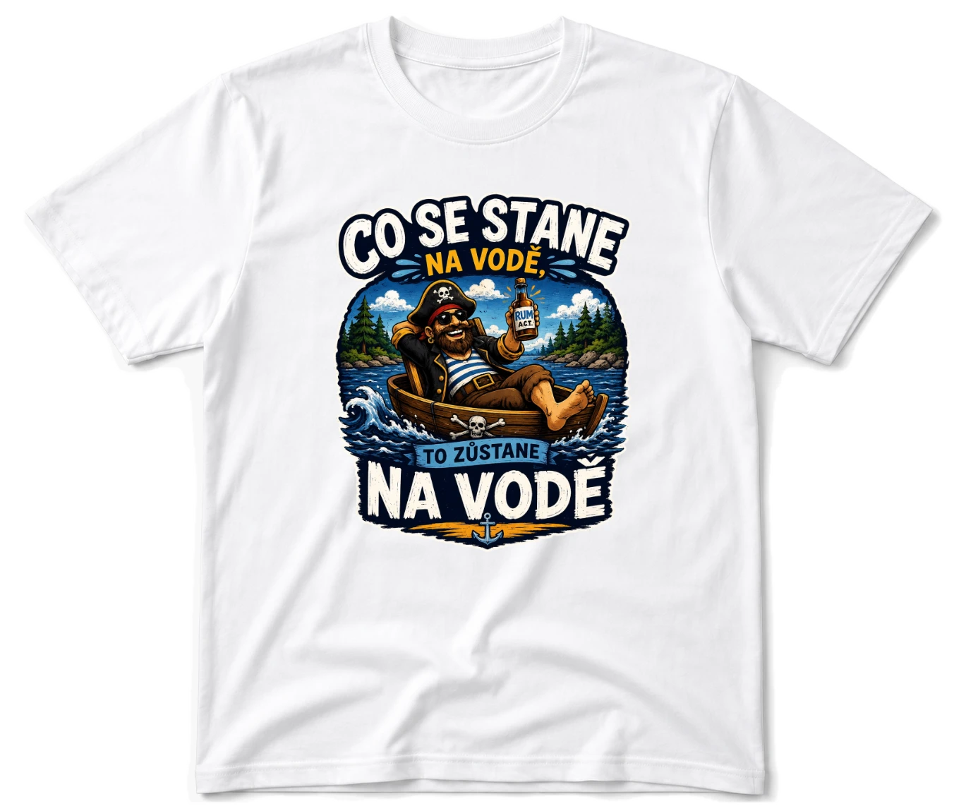 Vodácké tričko co se stane na vodě Pirát