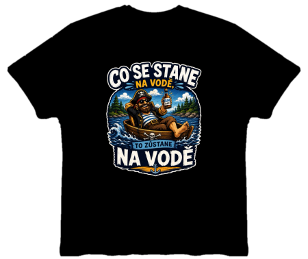 Vodácké tričko co se stane na vodě Pirát