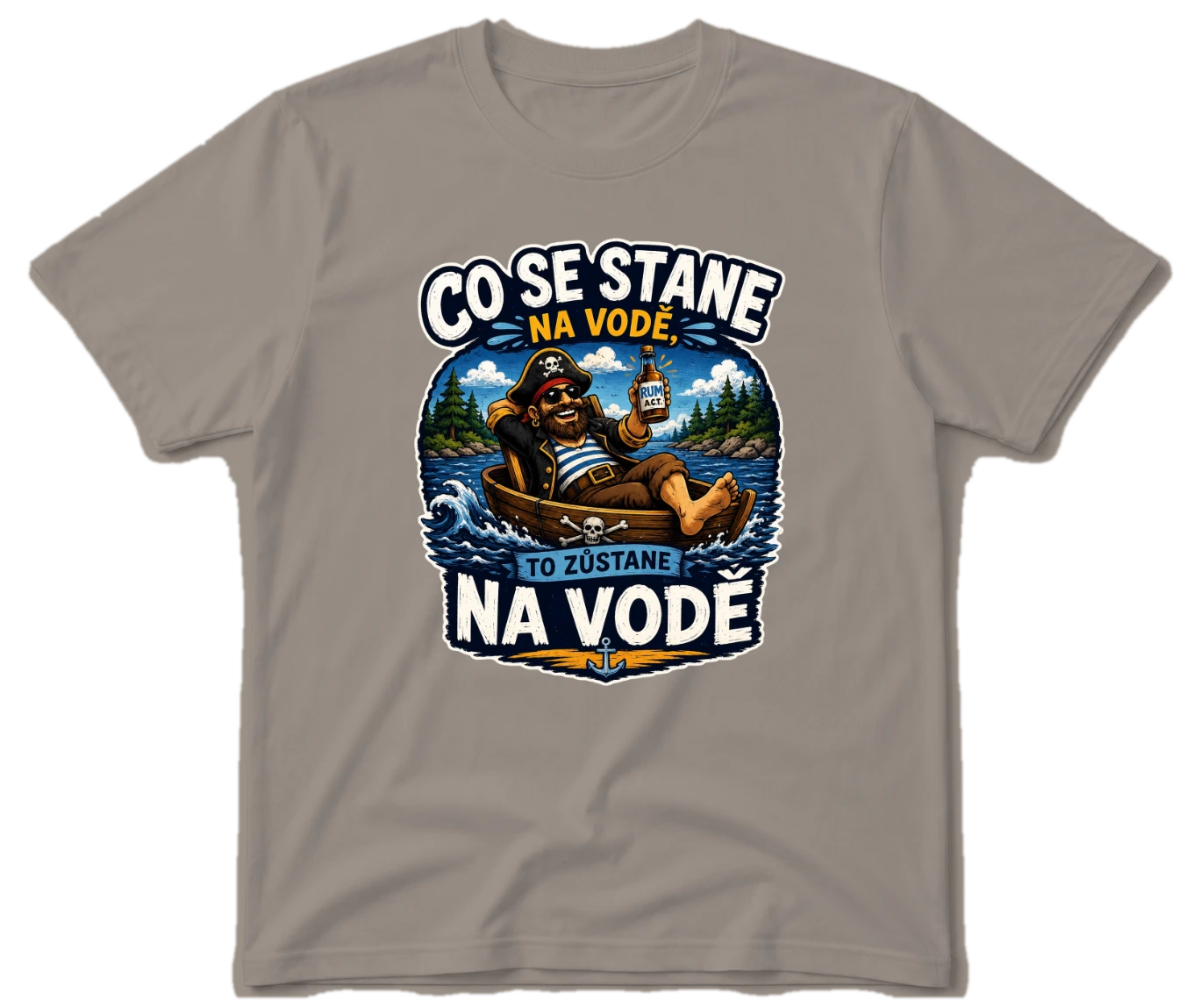 Vodácké tričko co se stane na vodě Pirát