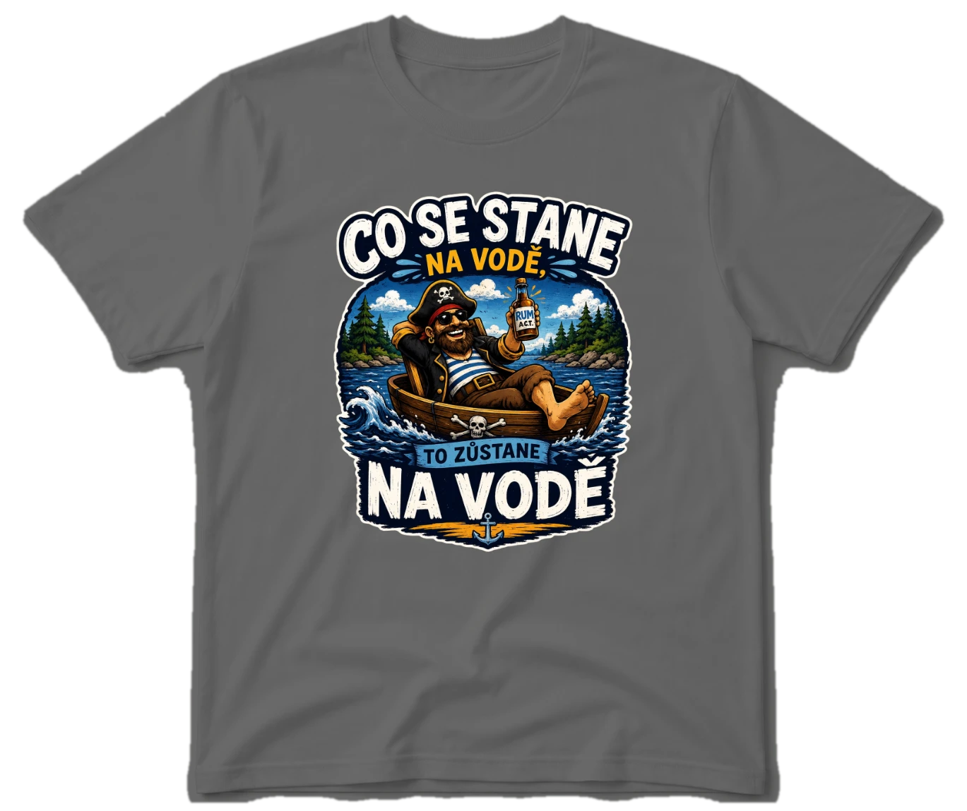 Vodácké tričko co se stane na vodě Pirát