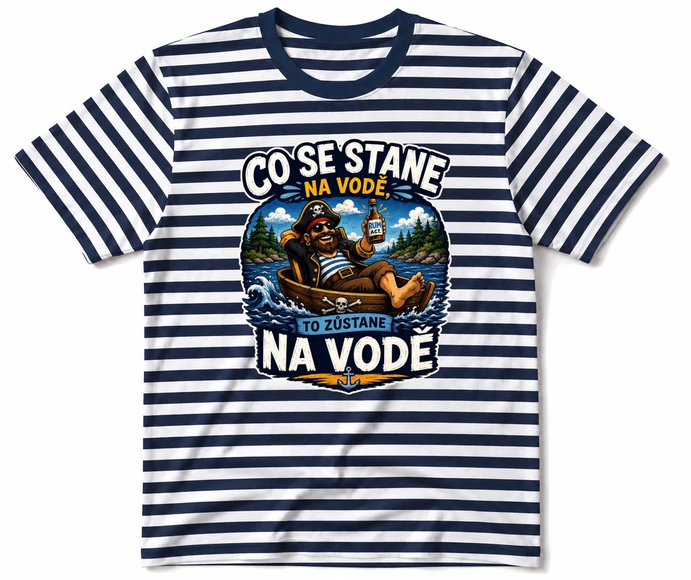 Vodácké tričko co se stane na vodě Pirát