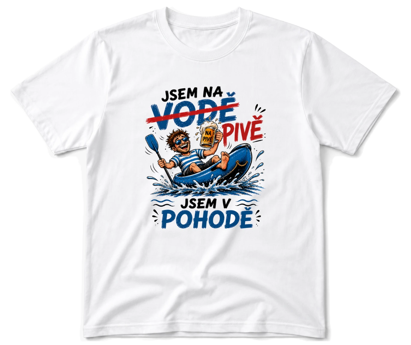 Vodácké tričko  - Jsem na vodě - pivě, jsem v pohodě